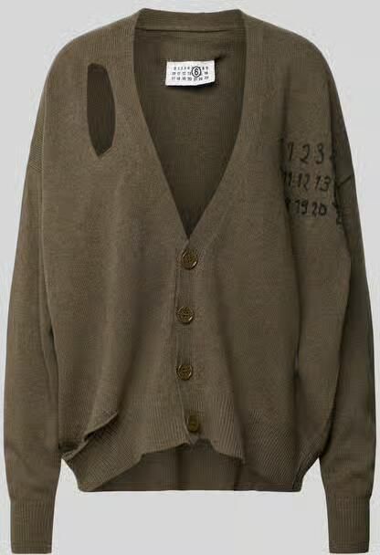 MM6 Maison Margiela oversized gebreid jack met cut out - Foto 2