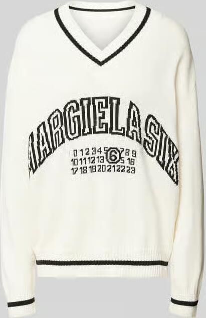 MM6 Maison Margiela Oversized pullover met V-hals - Foto 2