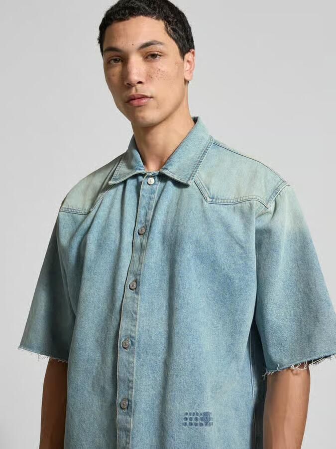 MM6 Maison Margiela Relaxed fit Jeanshemd met gestikt logo