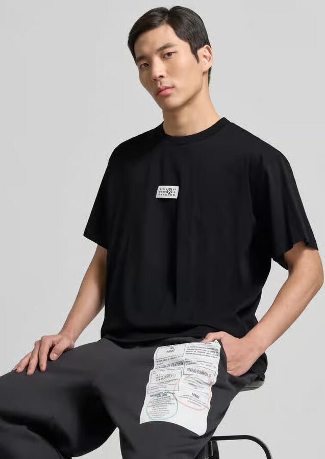 MM6 Maison Margiela Relaxed fit T-shirt met Logodetail