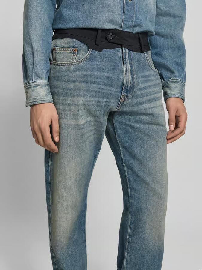 MM6 Maison Margiela straight fit jeans met contrasterende band