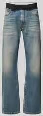 MM6 Maison Margiela straight fit jeans met contrasterende band