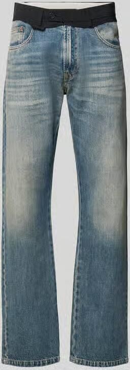 MM6 Maison Margiela straight fit jeans met contrasterende band - Foto 2