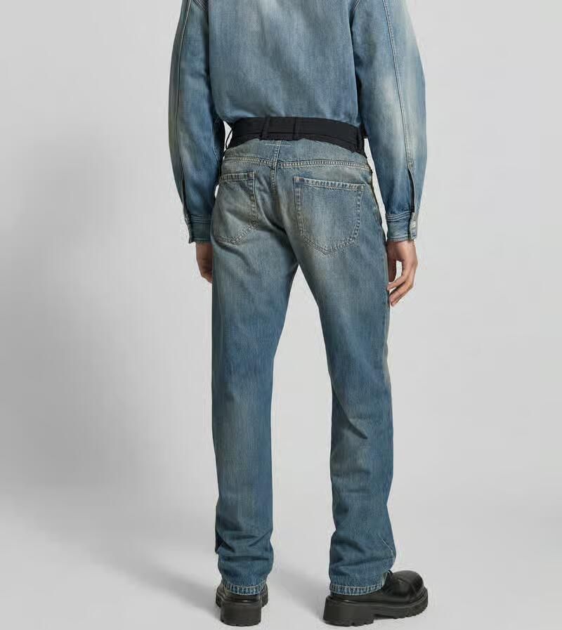 MM6 Maison Margiela straight fit jeans met contrasterende band - Foto 3