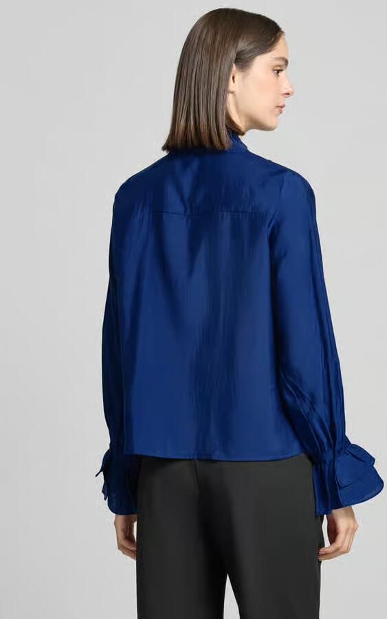 Monari Blouse met volants en strikluiting - Foto 2