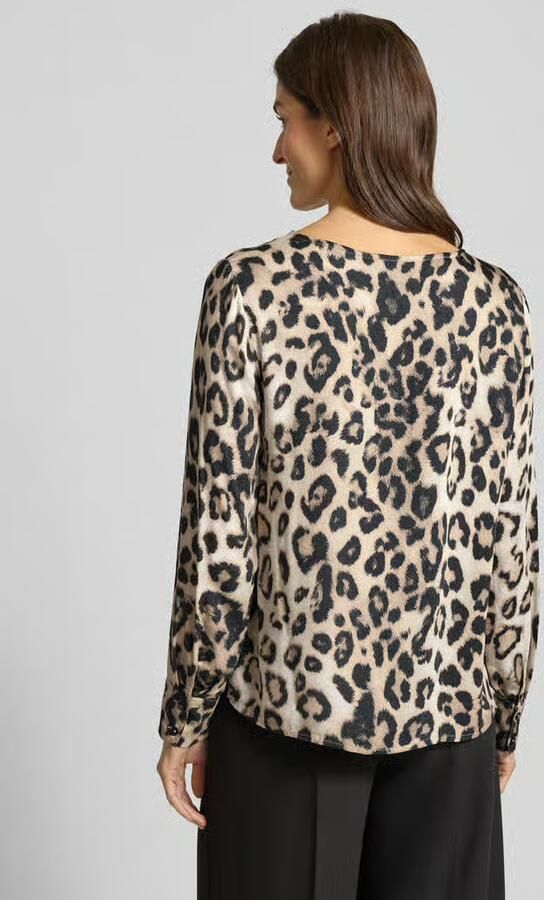 Monari Blouseshirt in luipaardlook met druppelvormige hals