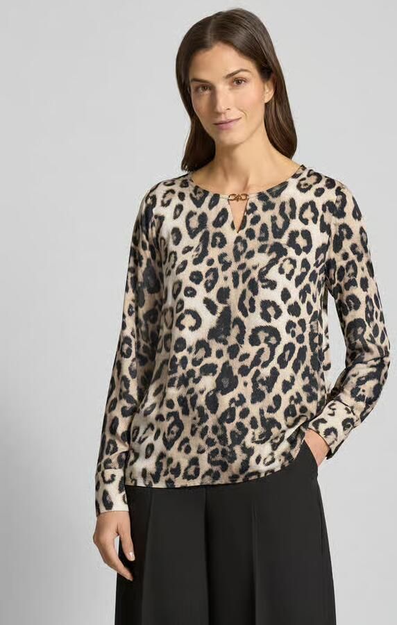 Monari Blouseshirt in luipaardlook met druppelvormige hals - Foto 2