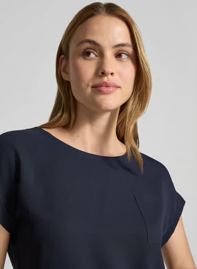 Monari Blouseshirt met verlengde rug en borstzak
