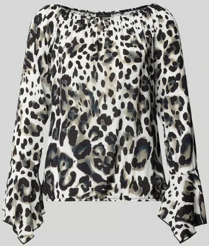 Monari Blouseshirt van viscose in all-over look
