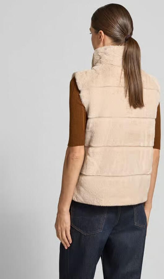 Monari Bodywarmer van imitatiebont met doorgestikte naden - Foto 3