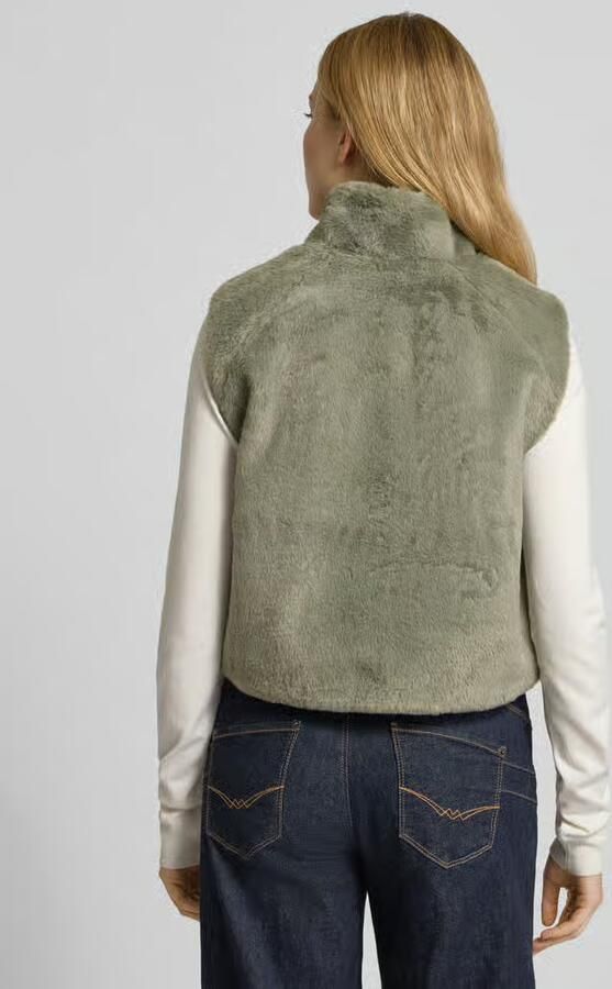 Monari Bodywarmer van imitatiebont met steekzakken - Foto 2