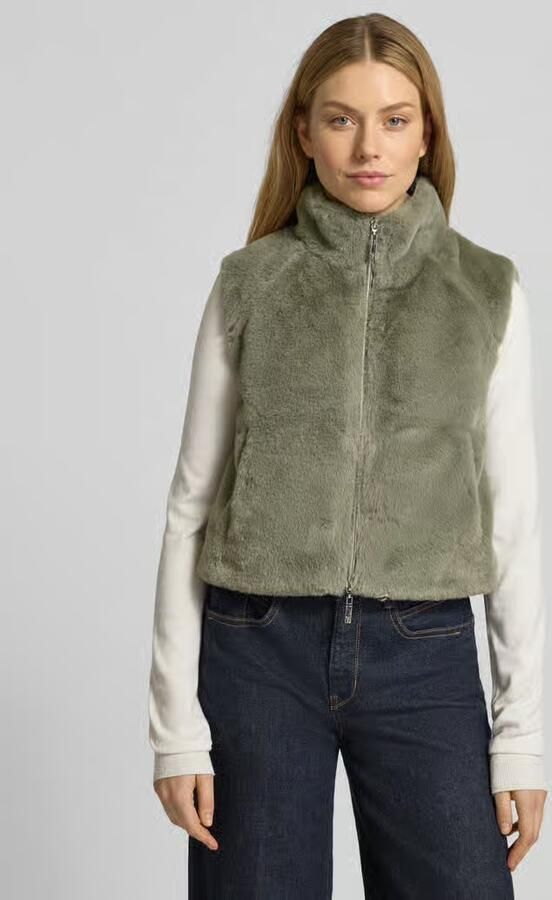 Monari Bodywarmer van imitatiebont met steekzakken - Foto 3