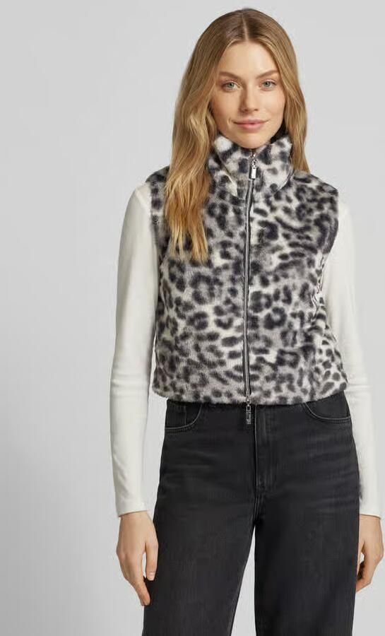Monari Bodywarmer van imitatiebont met tweewegritssluiting - Foto 2