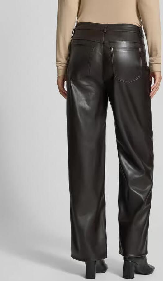 Monari Broek in leerlook met steekzakken - Foto 3