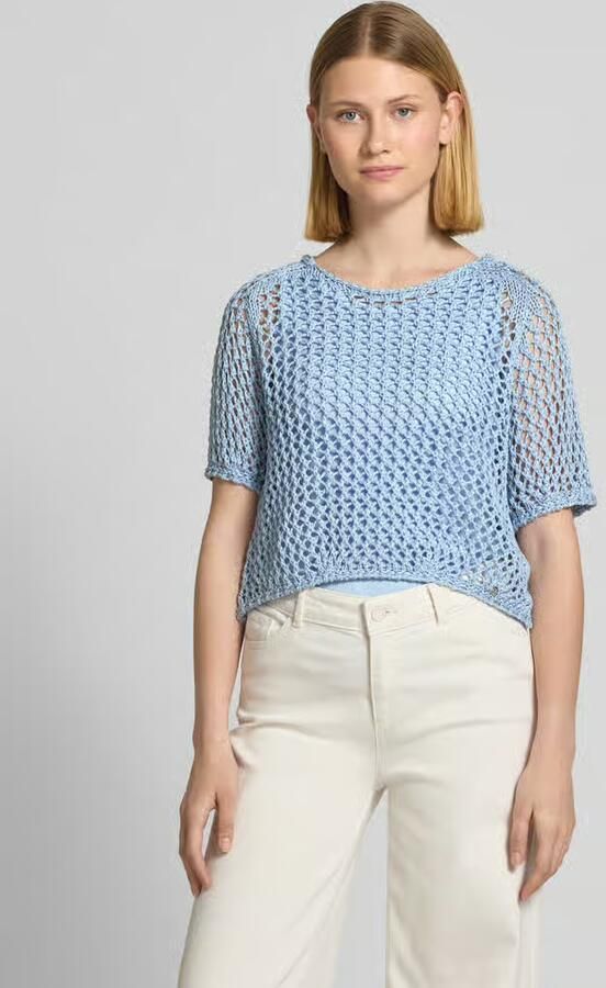 Monari Gebreid shirt met ajourpatroon - Foto 2