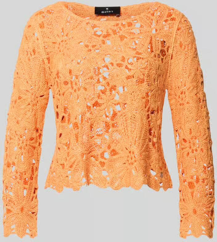 Monari Gebreid shirt met gehaakte kanten rand model 'Cornelly' - Foto 2