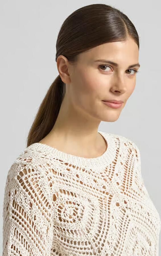 Monari gebreid shirt met ronde hals