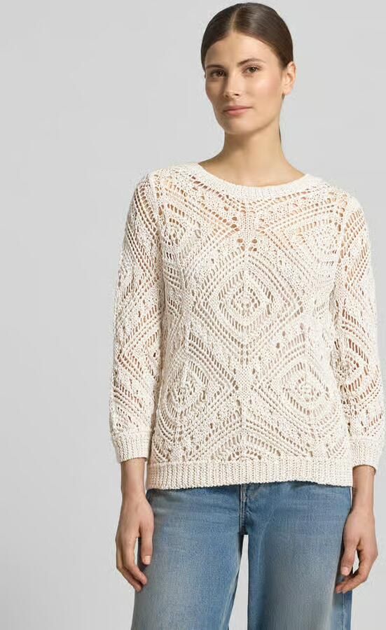 Monari gebreid shirt met ronde hals - Foto 4