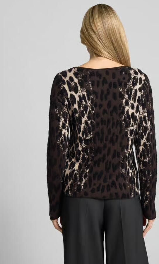 Monari Gebreide pullover in all-over look met ronde hals - Foto 3