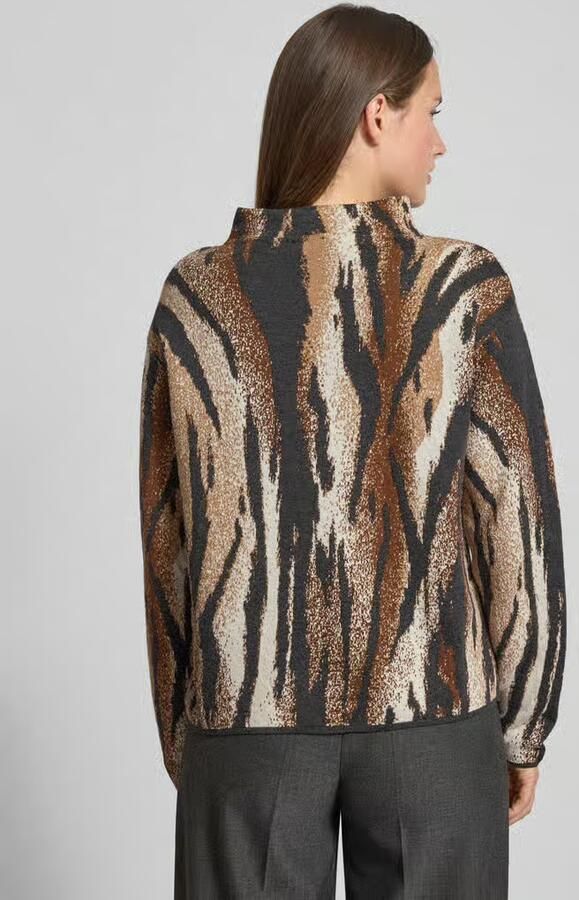 Monari Gebreide pullover met opstaande kraag