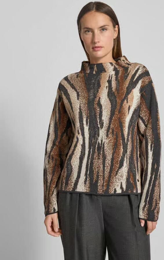 Monari Gebreide pullover met opstaande kraag - Foto 2
