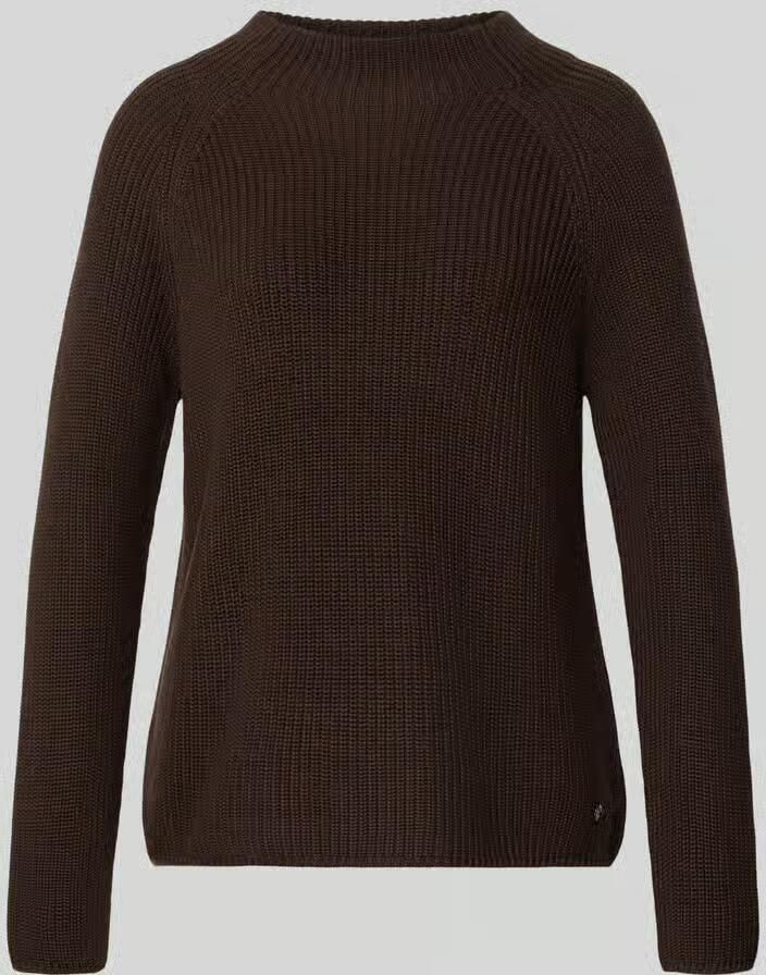 Monari Gebreide pullover met opstaande kraag
