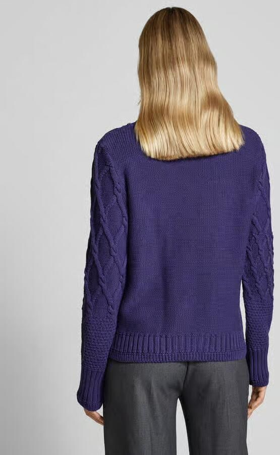Monari Gebreide pullover met ribboorden