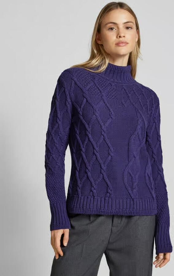 Monari Gebreide pullover met ribboorden - Foto 4