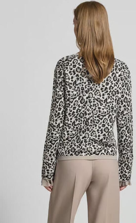 Monari Gebreide pullover met ribboorden