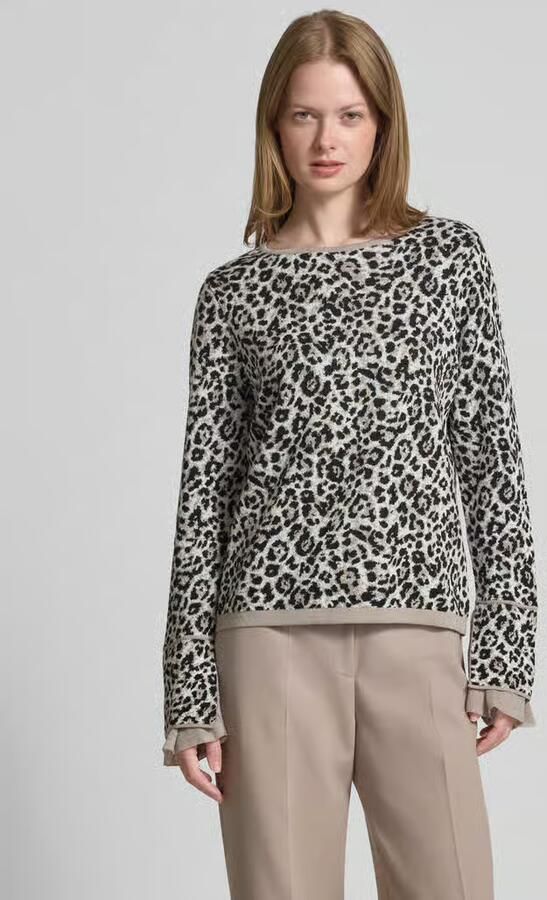 Monari Gebreide pullover met ribboorden - Foto 2