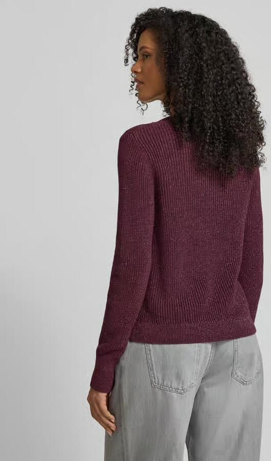 Monari Gebreide pullover met ribboorden