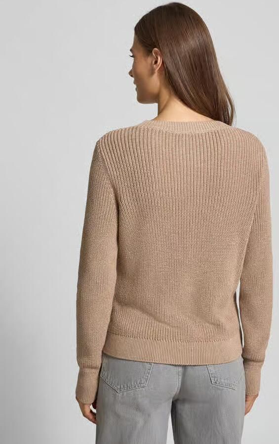 Monari Gebreide pullover met ribboorden