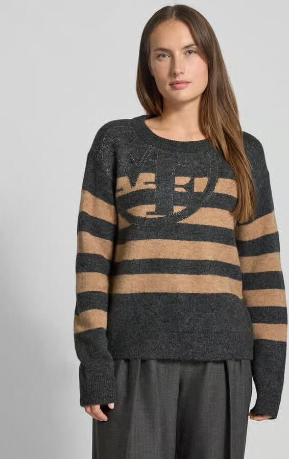 Monari Gebreide pullover met ribboorden - Foto 2