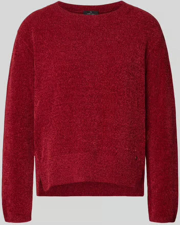 Monari Gebreide pullover met ronde hals
