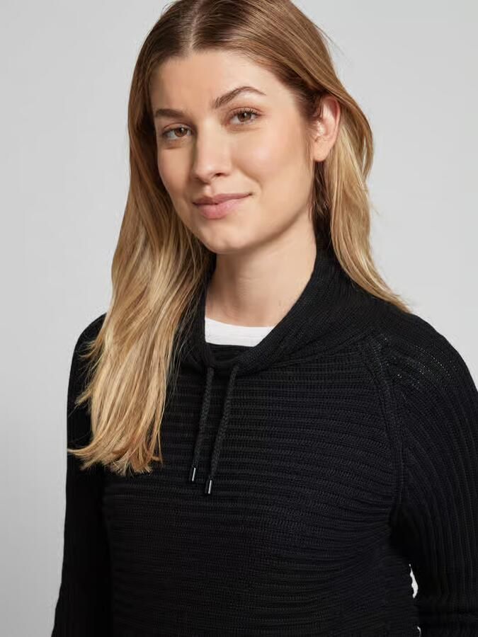 Monari Gebreide pullover met tunnelkoord
