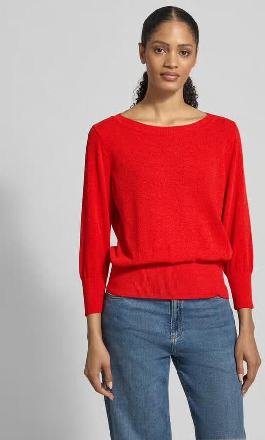 Monari Gebreide pullover van zomerchenille met 3 4-mouwen - Foto 4