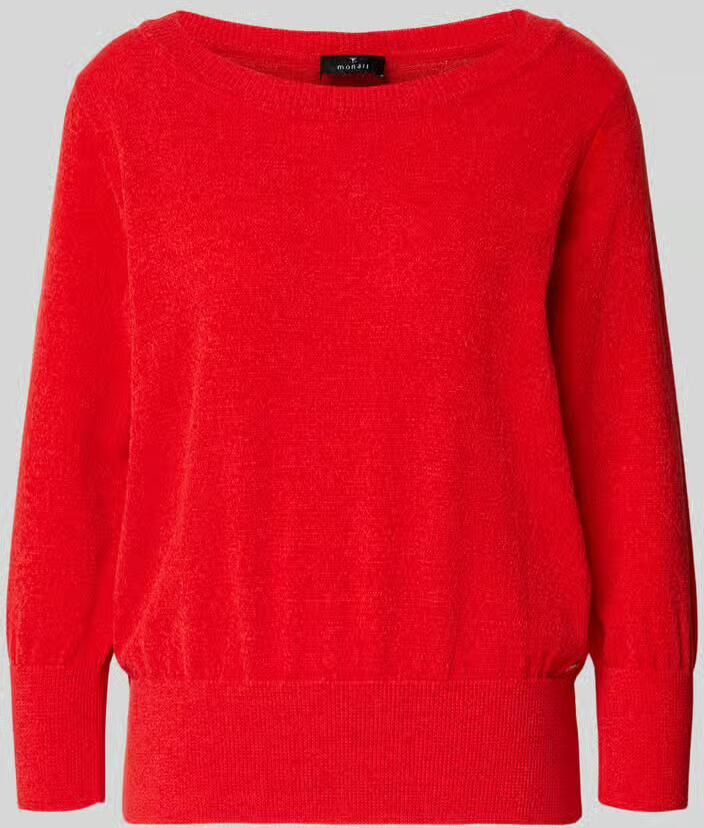 Monari Gebreide pullover van zomerchenille met 3 4-mouwen
