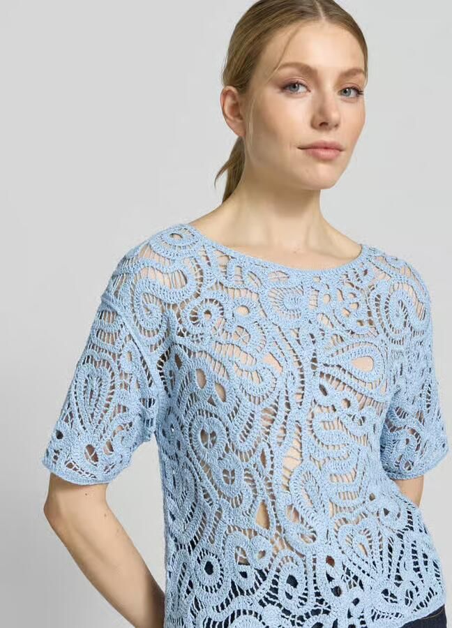 Monari Gebreide shirts van haak-kant model 'Cornelly'