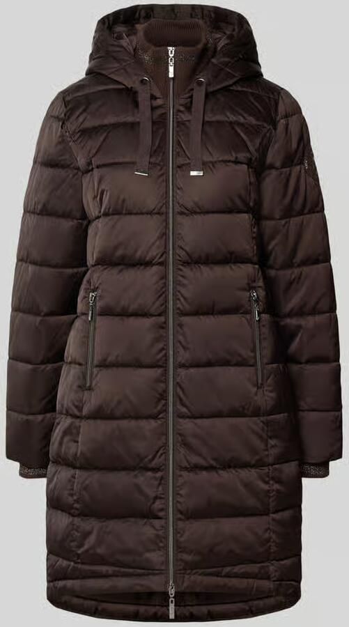 Monari Regular fit gewatteerde mantel met tweewegritssluiting