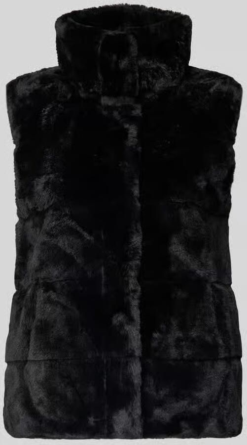 Monari Gilet met imitatiebont