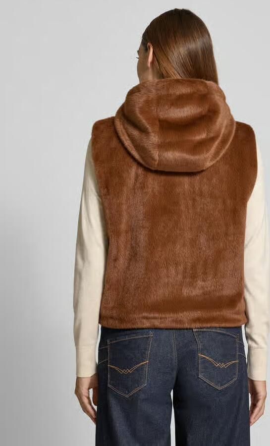 Monari Gilet van imitatiebont