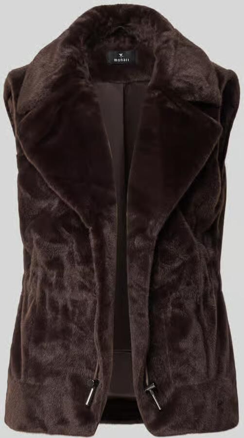 Monari Gilet van imitatiebont met reverskraag - Foto 1