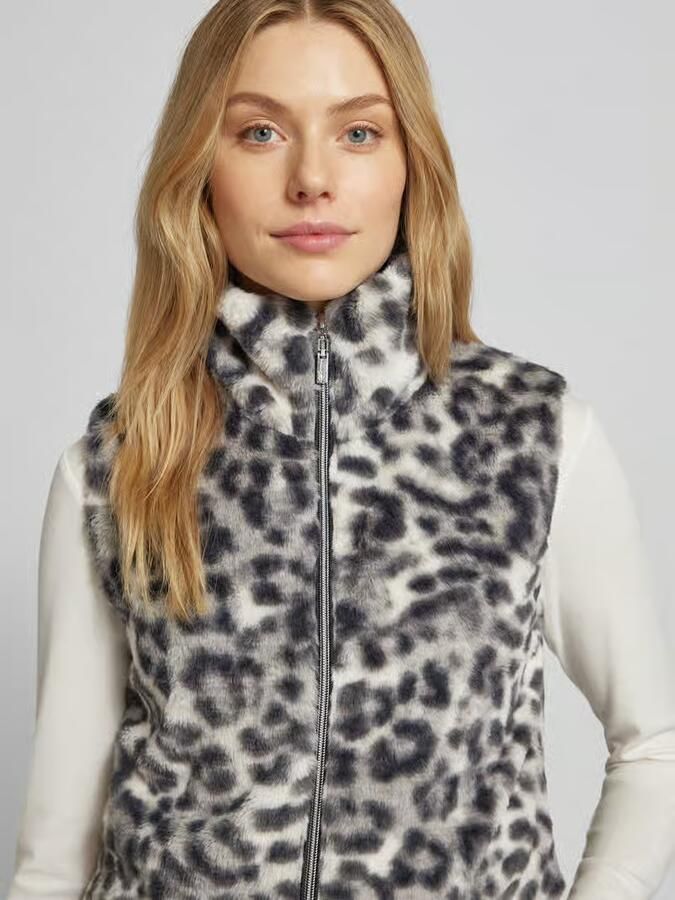 Monari Gilet van imitatiebont met tweewegsritssluiting - Foto 2