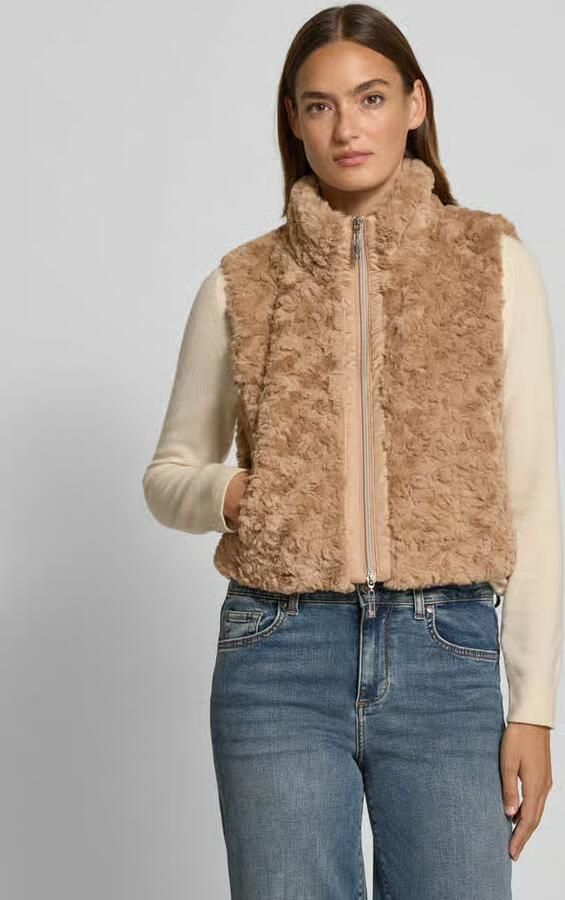 Monari Gilet van imitatiebont met tweewegsritssluiting - Foto 2
