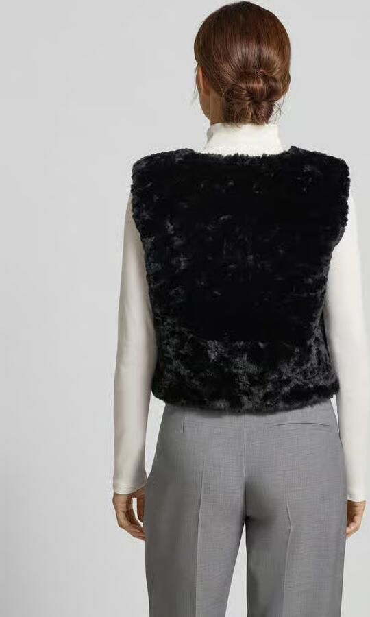 Monari Gilet van teddybont met ritssluiting