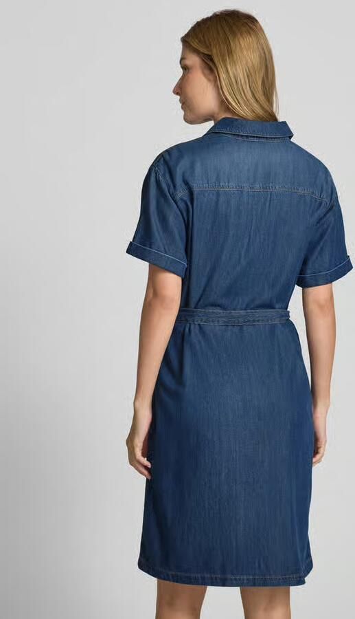 Monari Knielange jeansjurk met borstzakken - Foto 3
