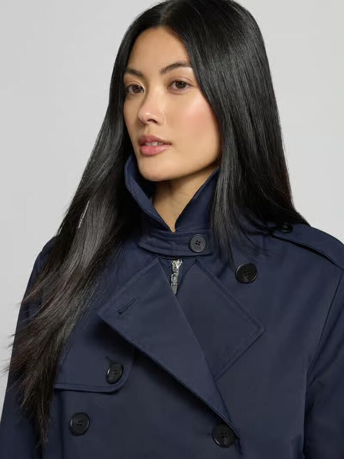 Monari Korte trenchcoat met mouwriempjes