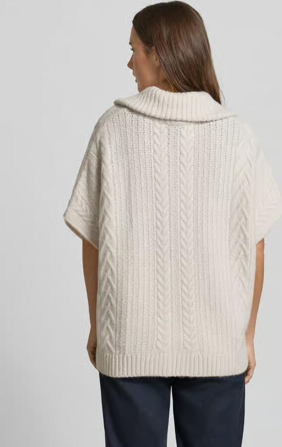 Monari Loose fit gebreid vest met wol-aandeel