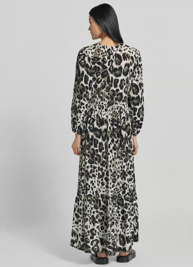 Monari maxi-jurk van viscose met volantzoom - Foto 3