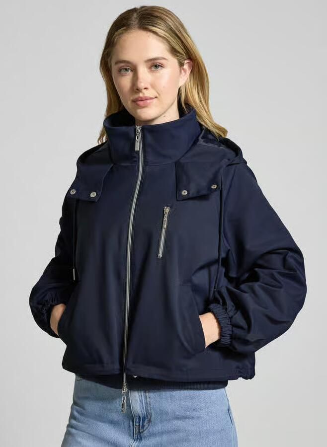 Monari Oversized jack met capuchon en tweewegsritssluiting - Foto 2